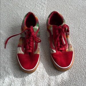 Vans Red and Green Sneakers